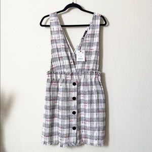 Zara Plaid Pinafore Dress